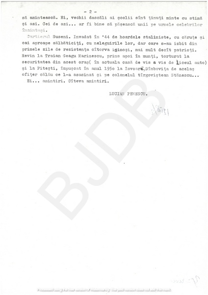 M-1258-2 - Tabletă. LUCIAN PENESCU